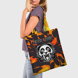 Сумка-шопер Crystal Castles рок панда и огонь, цвет: 3D-принт — фото 2