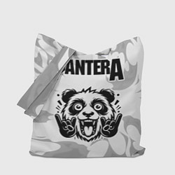 Сумка-шоппер Pantera рок панда на светлом фоне