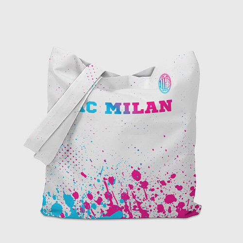 Сумка-шоппер AC Milan neon gradient style посередине / 3D-принт – фото 1