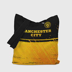 Сумка-шопер Manchester City - gold gradient посередине, цвет: 3D-принт