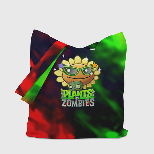 Сумка-шоппер Plants vs zombies огненный градиент / 3D-принт – фото 1