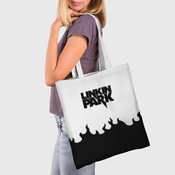 Сумка-шопер Linkin park rock fire, цвет: 3D-принт — фото 2