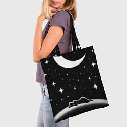 Сумка-шопер Космический сон - нейросеть, цвет: 3D-принт — фото 2