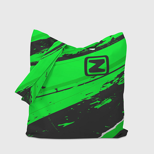 Сумка-шоппер Zotye sport green / 3D-принт – фото 1