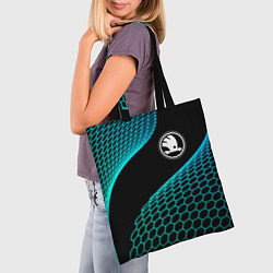 Сумка-шопер Skoda electro hexagon, цвет: 3D-принт — фото 2