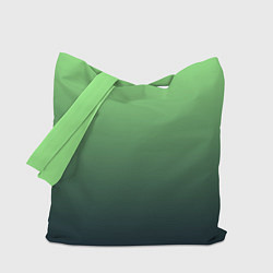 Сумка-шопер Градиент зелёный в синий, цвет: 3D-принт