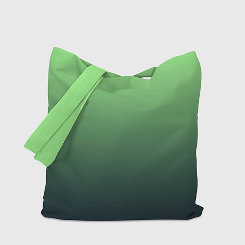 Сумка-шоппер Градиент зелёный в синий / 3D-принт – фото 1