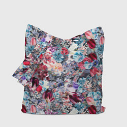 Сумка-шоппер Цветочный цветной паттерн