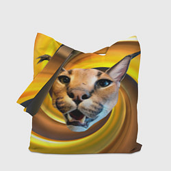 Сумка-шопер Голова кота Шлепы, цвет: 3D-принт
