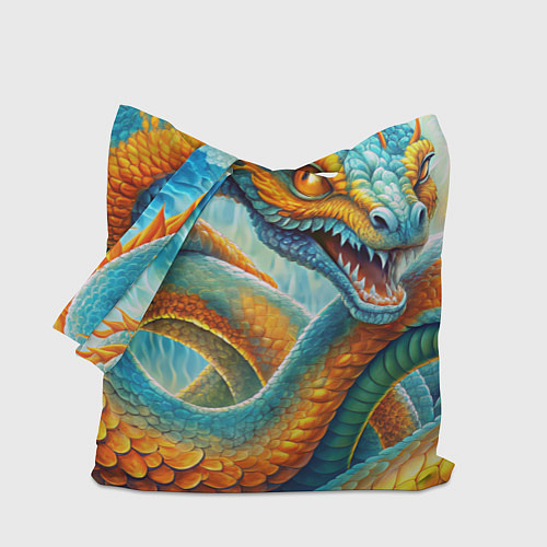 Сумка-шоппер Большая мифологическая змея / 3D-принт – фото 1