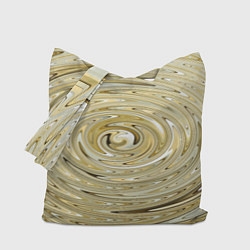 Сумка-шопер Абстракция золотой водоворот, цвет: 3D-принт