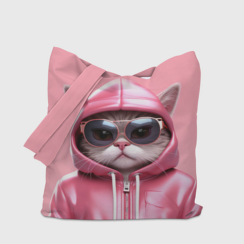 Сумка-шоппер Кошка в капюшоне / 3D-принт – фото 1