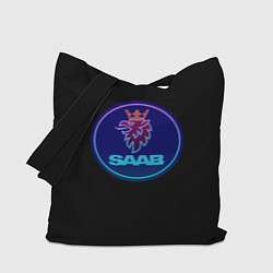 Сумка-шопер Saab logo neon, цвет: 3D-принт