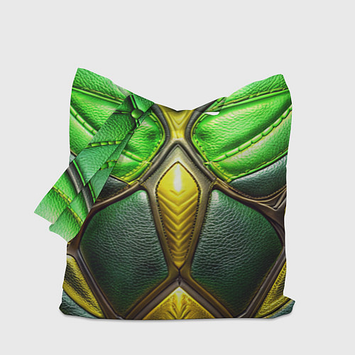 Сумка-шоппер Зеленый текстурный костюм из кожи / 3D-принт – фото 1