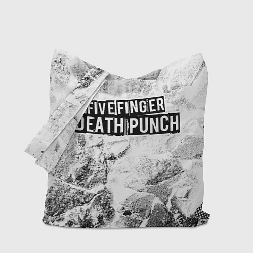 Сумка-шоппер Five Finger Death Punch white graphite / 3D-принт – фото 1