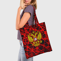 Сумка-шопер Россия текстура символика, цвет: 3D-принт — фото 2