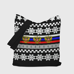 Сумка-шопер Rusiia winter pattern, цвет: 3D-принт