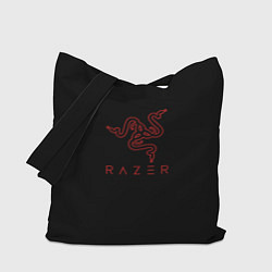 Сумка-шопер Razer red logo, цвет: 3D-принт