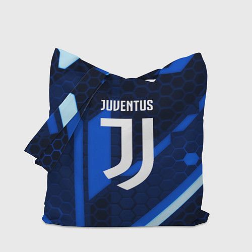 Сумка-шоппер Juventus sport geometry steel / 3D-принт – фото 1