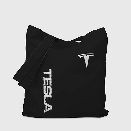 Сумка-шоппер Tesla logo white / 3D-принт – фото 1