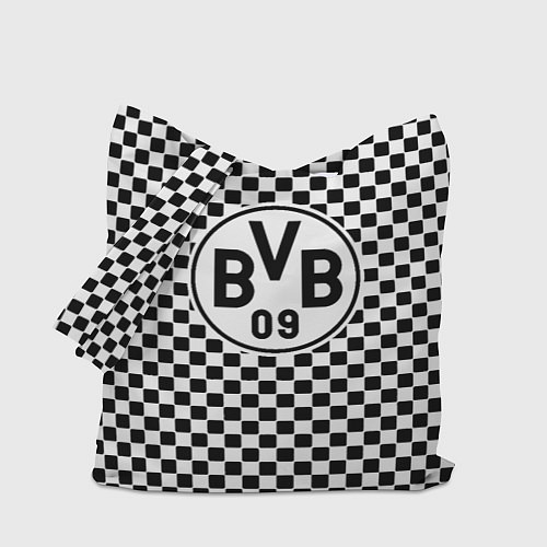 Сумка-шоппер Borussia клетка текстура / 3D-принт – фото 1