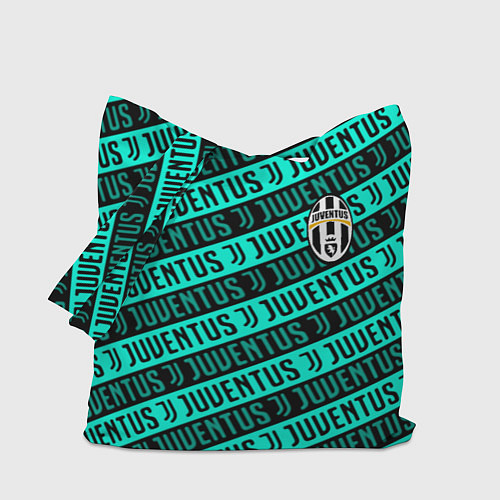 Сумка-шоппер Juventus pattern logo steel / 3D-принт – фото 1