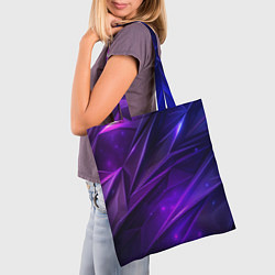 Сумка-шопер Фиолетовая объемная неровная текстура, цвет: 3D-принт — фото 2