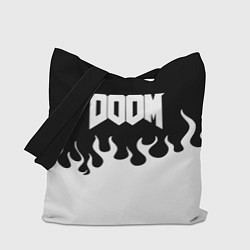 Сумка-шопер Doom fire white, цвет: 3D-принт