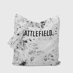 Сумка-шопер Battlefield dirty white craters, цвет: 3D-принт