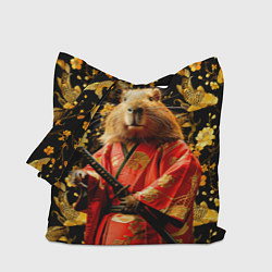 Сумка-шопер Капибара самурай, цвет: 3D-принт