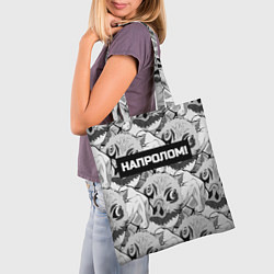 Сумка-шопер Иноске из аниме Клинок рассекающий демонов - мем н, цвет: 3D-принт — фото 2
