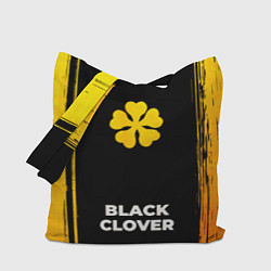 Сумка-шопер Black Clover - gold gradient по-центру, цвет: 3D-принт