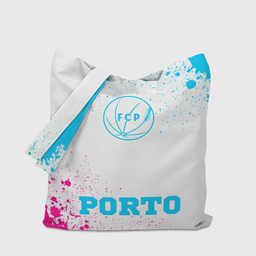 Сумка-шоппер Porto neon gradient style по-центру / 3D-принт – фото 1