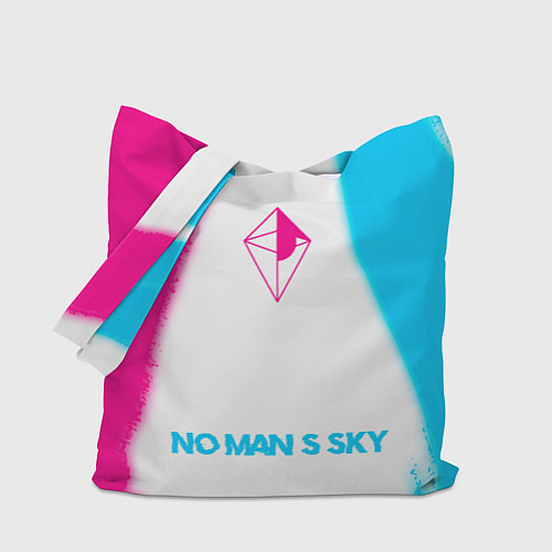 Сумка-шоппер No Mans Sky neon gradient style по-центру / 3D-принт – фото 1
