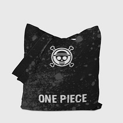 Сумка-шоппер One Piece glitch на темном фоне по-центру