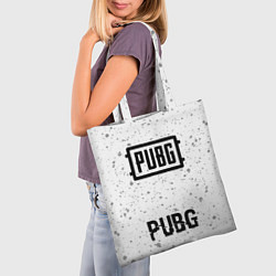 Сумка-шопер PUBG glitch на светлом фоне по-центру, цвет: 3D-принт — фото 2