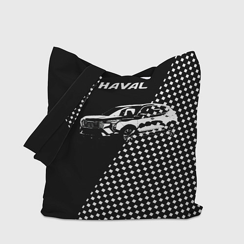 Сумка-шоппер Haval чёрно-белый / 3D-принт – фото 1