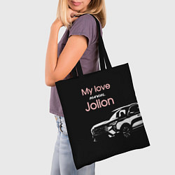 Сумка-шопер My love Haval Jolion чёрно-розовый, цвет: 3D-принт — фото 2