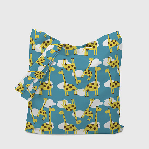 Сумка-шоппер Жирафы в облаках / 3D-принт – фото 1