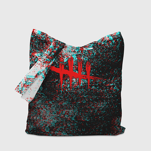 Сумка-шоппер Dead by daylight краски глитч / 3D-принт – фото 1