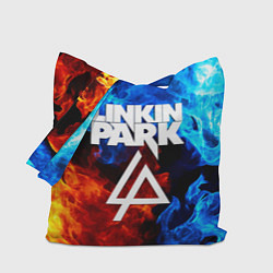 Сумка-шопер Linkin park битва огней, цвет: 3D-принт