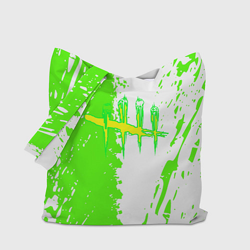 Сумка-шоппер Dead by Daylight краски зелёные / 3D-принт – фото 1