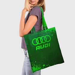 Сумка-шопер Audi - green gradient, цвет: 3D-принт — фото 2