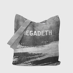 Сумка-шопер Megadeth - grey gradient посередине, цвет: 3D-принт