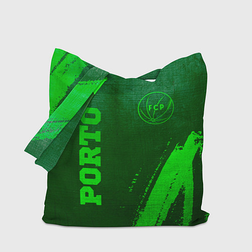 Сумка-шоппер Porto - green gradient вертикально / 3D-принт – фото 1