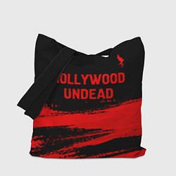 Сумка-шопер Hollywood Undead - red gradient посередине, цвет: 3D-принт