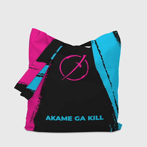 Сумка-шоппер Akame ga Kill - neon gradient по-центру / 3D-принт – фото 1