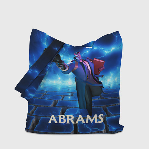 Сумка-шоппер Deadlock Abrams синие молнии / 3D-принт – фото 1