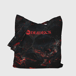 Сумка-шопер Deadlock logo red texture, цвет: 3D-принт