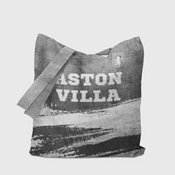 Сумка-шопер Aston Villa - grey gradient посередине, цвет: 3D-принт